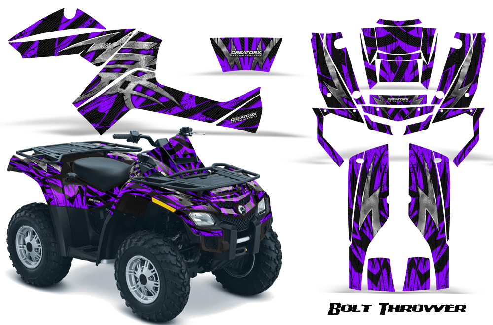 Can-Am Outlander 800 Graphics Kit Bolt Thrower Purple